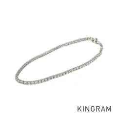 ノーブランド Generic items ブレスレット K18WG ダイヤモンド テニスブレスレット 3.42ct 74石 クリーニング済 sko【中古】