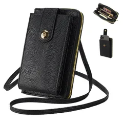 【人気商品】Yomi] スマホポーチ レディース 【携帯電話+財布の2 in 1】 スマホショルダー ショルダーバッグ 斜めがけ [Aouduo スマホポシェット 携帯ポーチ 長財布 お財布ポシェット 携帯バック 斜め掛け カードケース 縦型 便利 人気 可愛