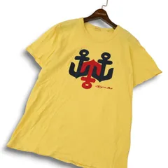 TIGRE BROCANTE ティグルブロカンテ 春夏 碇 プリント★ 半袖 クルーネック カットソー Tシャツ Sz.L メンズ 黄色のサムネイル
