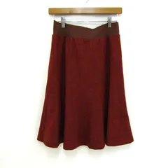 ローラアシュレイ スカート ボトムス フレア ミディ丈 ウール混 レディース 9サイズ オレンジ Laura Ashley 【中古】