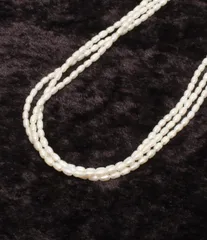 美品 3連ネックレス SV 淡水パール レディース