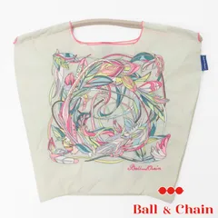 【正規品】 ボールアンドチェーン (フェザー/アイボリー) Mサイズ  トートバッグ 羽  白 オフホワイト