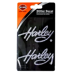 【メール便発送】ステッカー ハーレーダビッドソン グリッター デカール Harley CG336 高さ3.3×幅6.8cm Harley-Davidson スタッズ シール デカール カスタマイズ アメリカン雑貨のサムネイル