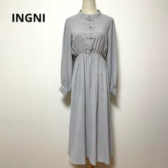 INGNI イング グレー ロングワンピース Mサイズ ストレッチ 薄手