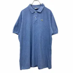 LACOSTE 半袖 ロゴ ポロシャツ XLサイズ ラコステ ハーフボタン ブルー 古着卸 アメリカ仕入 t2406-3386