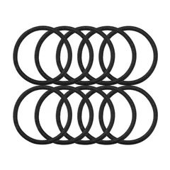 DarbuT ヘアゴム おしゃれ 跡がつかないヘアゴム 髪ゴム 伸びるヘアゴム 高弾性 10本セット 4.5mm 簡約 無地 ブラック