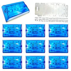 【迅速発送】Meliore LED サイドマーカー 24V トラック デコトラ ダウン アンダー ライト デイライト ランプ 路肩灯 防水 カスタム ドレスアップ パーツ 大型車 汎用 社外 品 青 ブルー 10個