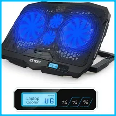 【在庫処分】(ブルー A325 [正規品] 5段階角度調整 風量調節可 LED搭載 冷却 ps4 ps3 17インチ型まで対応 2口USBポート LED) 4冷却ファン クール 冷却台 冷却パッド ノートパソコン 冷却ファン 大型 強冷 ノートPCクーラー [