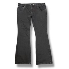 参考上代66000円 entire studios 25SS SLIM FLARED JEANS スリムフレアジーンズ デニムパンツ エンタイアスタジオ ES2589MA ブラック XL 94268A6