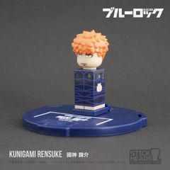 [신품·공식]블루 록 배지 피겨 [STICK HEADS / 쿠니가미 켄스케] 공식 상품 colleize 콜레이즈