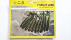 やわらか素材　シャッドテール　ワーム　黒バックよもぎ　7cm　2.2g　10本