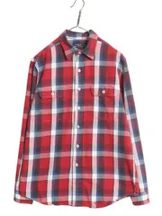 【お得なクーポン配布中!】 ポロ ラルフローレン チェック 長袖 フランネル シャツ メンズ L / 長袖シャツ ネルシャツ マルチカラー ネコ目ボタン ヴィンテージ モデル