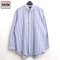90s vintage チャップス ラルフローレン CHAPS RALPH LAUREN ストライプ柄 長袖シャツ メンズ XL~サイズ相当 ビッグサイズ オーバーサイズ