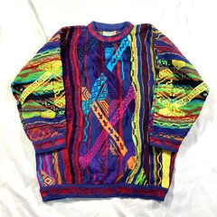 COOGI クージー ニット マルチカラー 90s 3D KNIT 3Dニット オーストラリア製 希少カラー 希少デザイン サイズSS