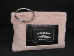 ■新品同様■ DIESEL ディーゼル ファー クラッチバッグ セカンドバッグ レディース ピンク系 FA1087