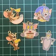 371 トムとジェリー チャーム パーツ 部品 カン付き 雑貨 アクセサリー