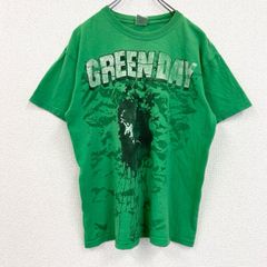 古着 used　GILDAN　ギルダン　GREENDAY　グリーンデイ　半袖バンドプリントTシャツ　緑　グリーン　Mサイズ