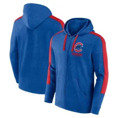 【送料無料】 ファナティクス メンズ Tシャツ トップス Men's Fanatics Heather Royal Chicago Cubs Gains Fleece Full-Zip Hoodie Cub Blue
