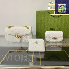 [本日特価] TOP New 2024 高品質3点セット - Gucci マーモントバッグ + チェーンバッグ + 財布 本日限定特別割引！ [本日特価|新品未使用品]-WT0輸入