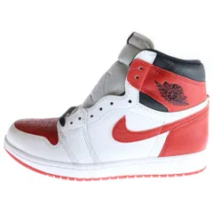NIKE (ナイキ) AIR JORDAN 1 RETRO HIGH OG HERITAGE エアジョーダン1 レトロ ヘリテージ ハイカットスニーカー ホワイト/レッド US9.5/27.5cm 555088-161