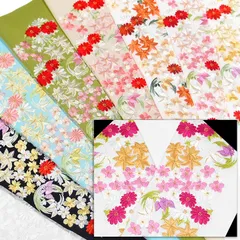 半襟 刺繍 半衿 振袖 成人式 桜 菊 楓 菖蒲 花の丸文様 日本製 京都 白 金 桃 赤 橙 ベージュ 抹茶 水色 黒 紫 レディース 卒業式 袴姿 フォーマル 送料無料 W22 オリジ t973 Si