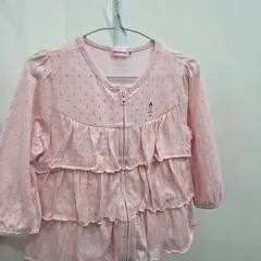 日本ミッキーハウス ピンク ティアード カーディガン 110