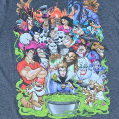 ディズニー　tシャツ　ヴィランズ　tシャツ　白雪姫　リトルマーメイド　美女と野獣　ライオンキング　ピーターパン　ヘラクレス　ジャングルブック　アラジン　１０１匹わんちゃん　マレフィセント　不思議の国のアリス　ピノキオ　ポカホンタス　ムーラン　眠れる森の美女