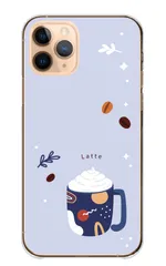 iPhone12 Pro Max ケース カバー アイフォン12 プロマックス スマホケース ハードケース カフェ 喫茶店 コーヒー 珈琲 カプチーノ アメリカーノ エスプレッソ ラテ モカ イラスト おしゃれ カラー04
