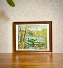 新品☆額縁付アートポスター☆フィンセント・ファン・ゴッホ☆Vincent van Gogh☆A Fisherman in His Boat☆101