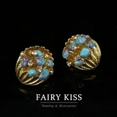 ピアス 銅メッキ 石 精巧 小さめ 犬 合わせやすい 優雅 気質 花 フランス風 ヴィンテージXuA319