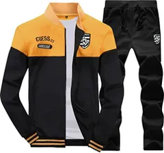 3XL_イエロー [エアバイ] ジャージ メンズ 上下 セットアップ スエット トレーナー 上下セット 長袖 部屋着 スポーツ スウェット パンツ 2点セット 秋 冬 春 秋冬 学生 事務 仕事 私服 無地 厚手 通年 快眠 寝巻き 羽織 羽織り 暖かい 山登