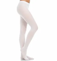 カラータイツ ホワイト 白 無地 レディース 80デニール
