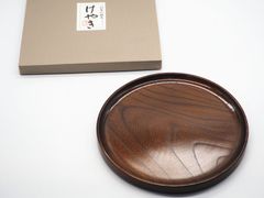 在庫処分特価　仁鳥盆　丸盆（九寸）