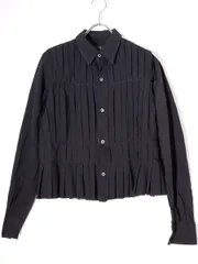 25ssオーバーサイズノーカラーポリ縮ジャケットコムデギャルソンシャツSHIRT 25ssオーバーサイズノーカラーポリ縮ジャケットコムデギャルソン