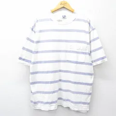 XL/古着 ギャップ GAP 半袖 ビンテージ Tシャツ メンズ 90s 大きいサイズ クルーネック 白 ホワイト ボーダー spe 25aug06 中古