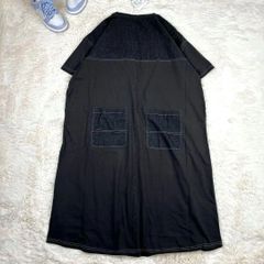 新品 ドッキングワンピース デニム コットン チャコール
