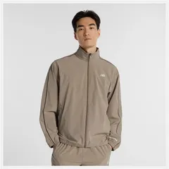 ニューバランス ウィンドブレーカー メンズ Newbalance ウーブン トラックジャケット 長袖 フルジップ アウター 吸汗速乾 ドライ トレーニングジャケット ウインドブレーカー スポーツウェア メンズウエア ブラウン 服/AMJ51504-DOK