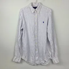 【美品】ポロラルフローレン　リネンシャツ　ポニー刺繍　現行　ワイド　ゆったり 2025年最新】ポロ ラルフローレン 麻シャツの人気アイテム