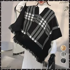 チェック柄ケープ ニットショールポンチョレディース 韓国ニットマント 春秋冬 暖かいレトロカーディガン フリンジ 大判ストール カジュアル ニットマフラーお洒落体型カバー コーデ 防寒着ニットケープ きれいめ ポンチョ