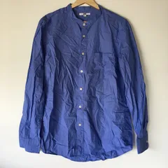 ユニクロ オックスフォードシャツ メンズ L ブルー 2751202510080043
