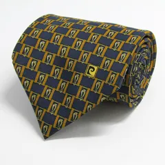 ピエールカルダン ブランド ネクタイ シルク チェック柄 総柄 PO メンズ ネイビー Pierre Cardin 【中古】