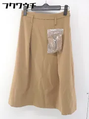 ◇ ●未使用● ◎ BELLE MAISON ベルメゾン タグ付 膝下丈 フレア スカート サイズ61-89 ブラウン レディース  【中古】 【1107190007266】のサムネイル