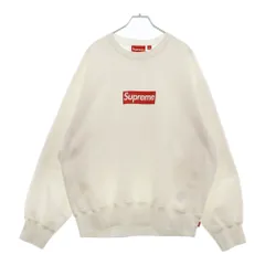 SUPREME (シュプリーム) 25SS Washed Box Logo Crewneck ウォッシュ加工 ボックスロゴ クルーネック トレーナー ホワイト