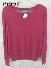 ◇ green label relaxing グリーンレーベル UNITED ARROWS 薄手 Vネック セーター レッド系 レディース 【中古】 【1002798901827】