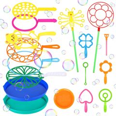 子供 外遊びグッズ 巨大しゃぼん玉 bubble 17ピース machine Bacolos シャボン玉液振り棒 シャボン玉スティックおもちゃ 玩具 大きい 手持ち シャボン玉 6歳以上対象