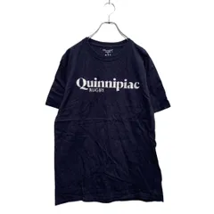 Champion 半袖 プリントTシャツ M ネイビー ホワイト チャンピオン クルーネック ラグビー 袖ロゴ 古着卸 アメリカ仕入 a604-5062