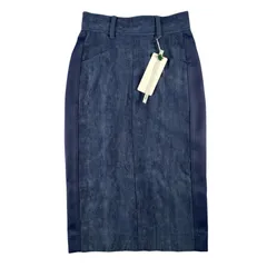 ★未使用品? タグ付き 美品 hbis アッシュビス スカート デニムスカート タイトスカート 膝下丈 ウエストゴム サイズ36 レディース