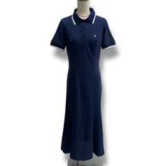 新品 タグ付 未使用 Louere ルエレ ポロワンピース マーメイド ドレス ロングワンピース ロゴ刺繍 ネイビー ホワイト 紺 白 サイズM レディース 夏 ゴーゴー古着マルイ北千住店 23 No.804