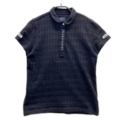 サイズ：2 PEARLY GATES パーリーゲイツ 2023年モデル 半袖ポロシャツ 千鳥 総柄 ネイビー系 [240101532464] ゴルフウェア レディース ストスト