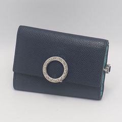 現行品✨ブルガリ 三つ折り財布 ロゴクリップ グレインレザー バイ